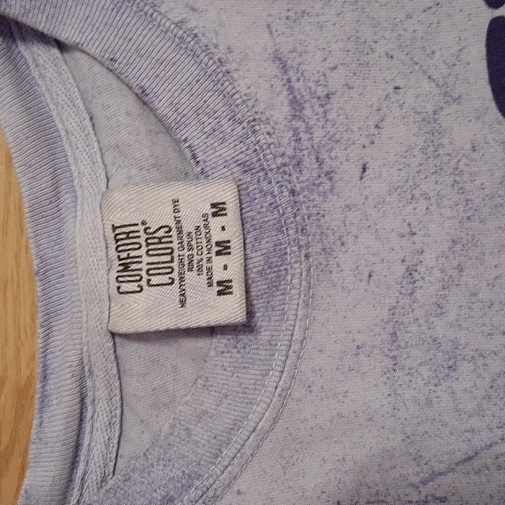 Comfort Colors Make Heaven Crowded Purple Tee Shirt - Picture 2 of 4